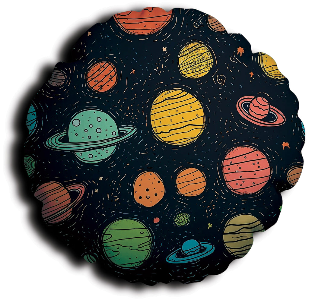 Poduszka okrągła - kosmos