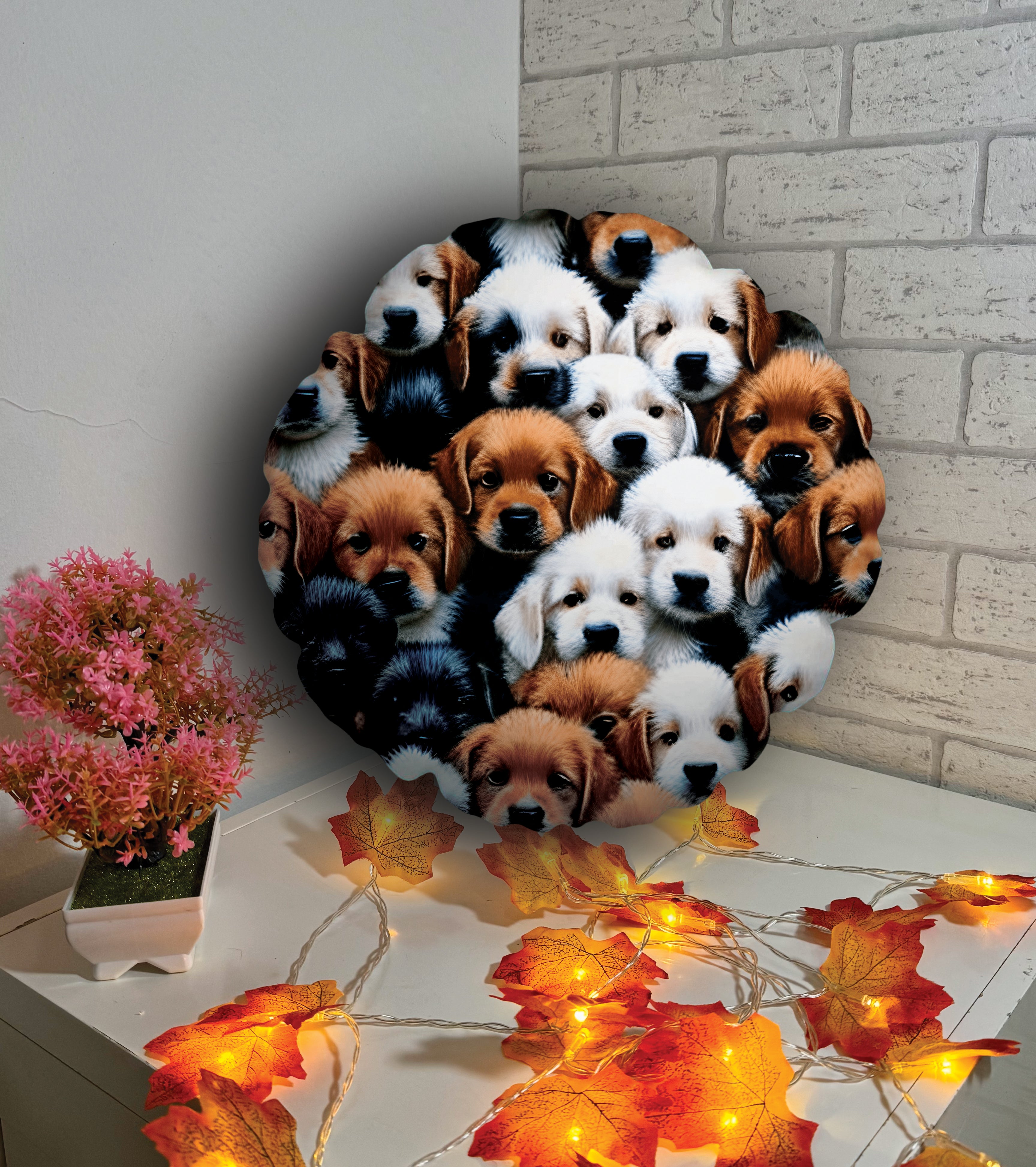 Poduszka okrągła - pieski