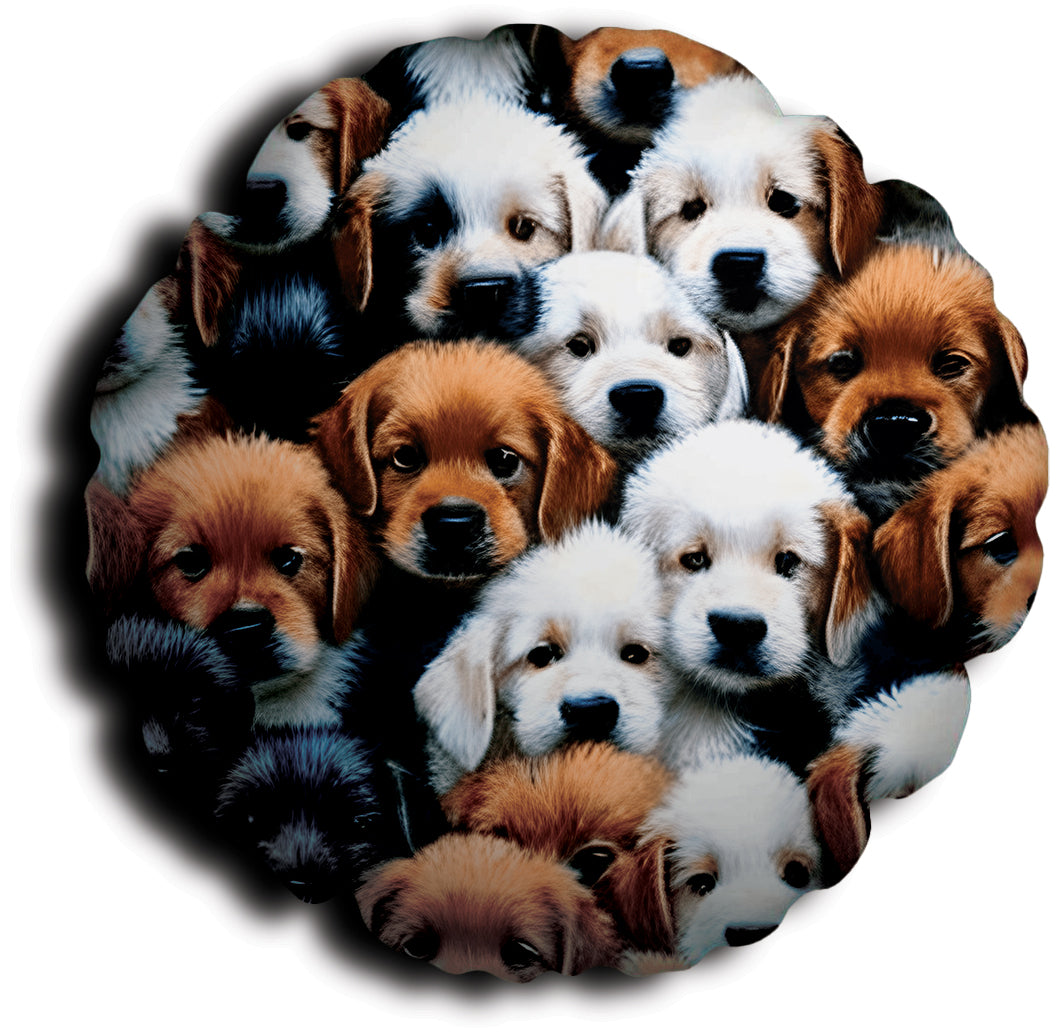 Poduszka okrągła - pieski