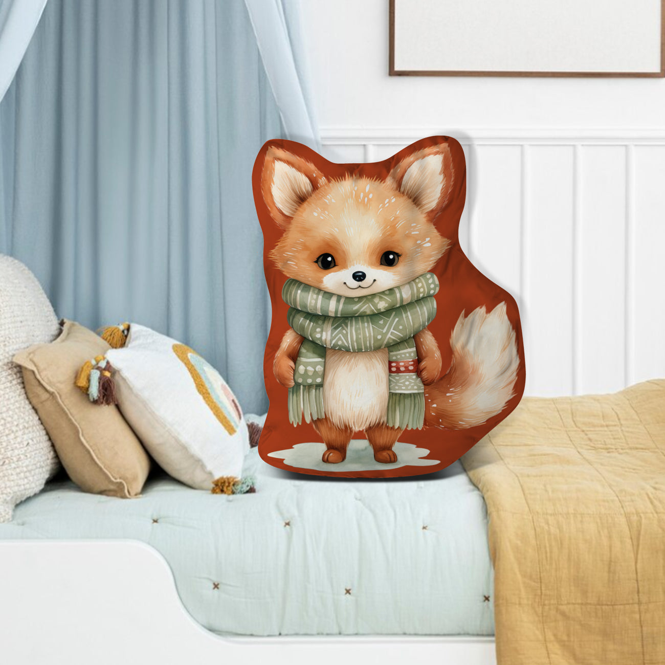 Pillow - Cuddly Fox in a Scarf